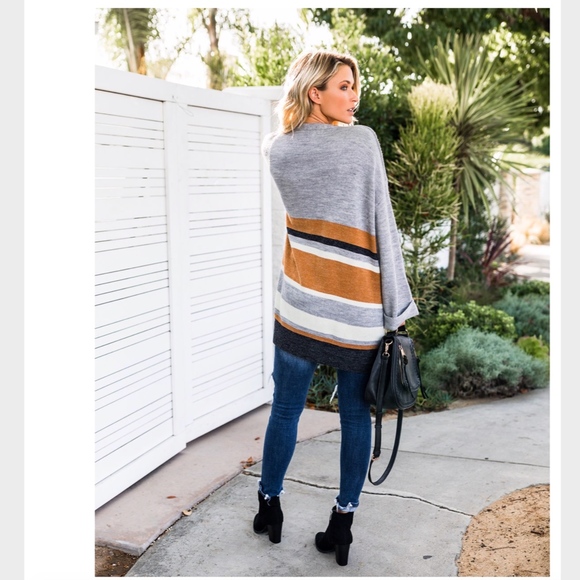 NWT! Vici "Gibson" Striped Pocketed Cardigan - Picture 8 of 8